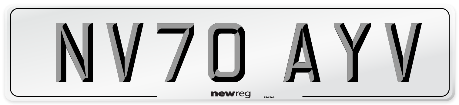NV70 AYV Number Plate from New Reg